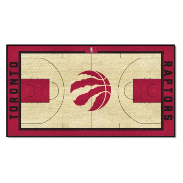 FanMats® - Toronto Raptors 24" x 44" Nylon Face Basketball Court Runner Mat with "Circular Toronto Raptors with Clawed Basketball" Logo