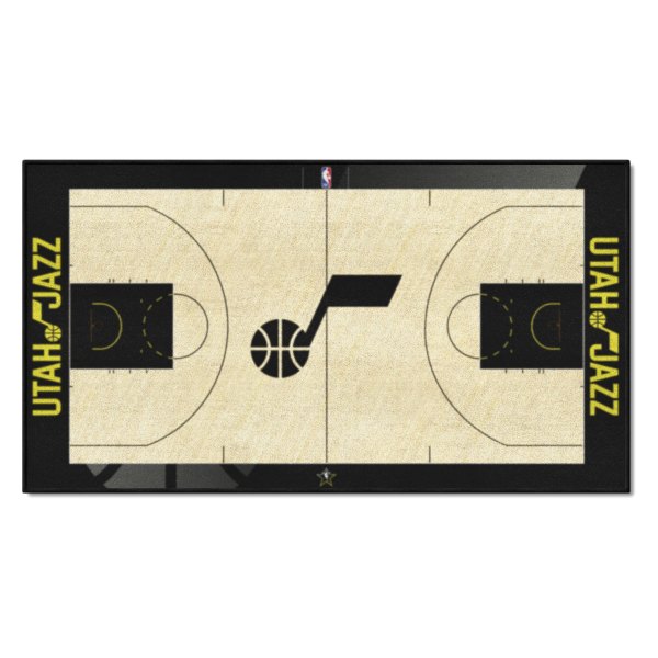 FanMats® - Utah Jazz 24" x 44" Nylon Face Basketball Court Runner Mat with "Utah Jazz" Wordmark