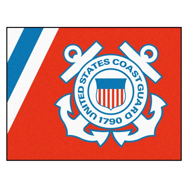 FanMats® - U.S. Coast Guard 33.75" x 42.5" Nylon Face All-Star Floor Mat with "U.S. Coast Guard" Official Logo
