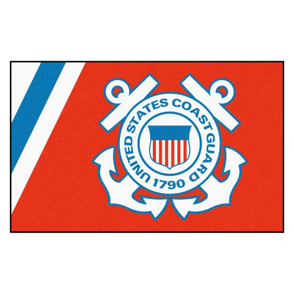 FanMats® - U.S. Coast Guard 60" x 96" Nylon Face Ulti-Mat with "U.S. Coast Guard" Official Logo
