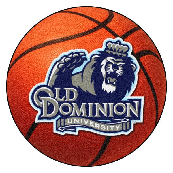 FanMats® - Old Dominion University 27" Dia Nylon Face Basketball Ball Floor Mat with "Lion & Wordmark" Logo