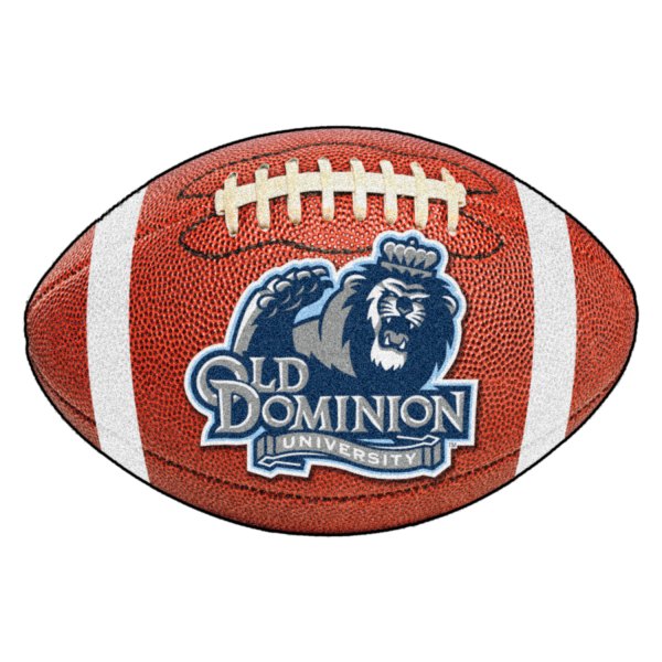 FanMats® - Old Dominion University 20.5" x 32.5" Nylon Face Football Ball Floor Mat with "Crown ODU" Logo