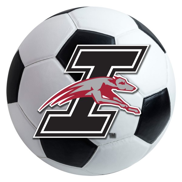 FanMats® - University of Indianapolis 27" Dia Nylon Face Soccer Ball Floor Mat with "I & Greyhound" Logo