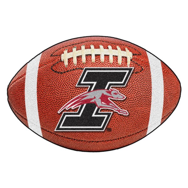 FanMats® - University of Indianapolis 20.5" x 32.5" Nylon Face Football Ball Floor Mat with "I & Greyhound" Logo