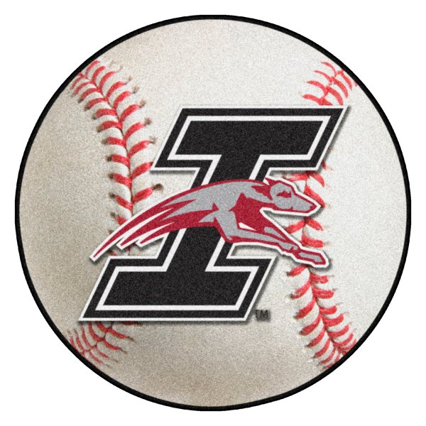 FanMats® - University of Indianapolis 27" Dia Nylon Face Baseball Ball Floor Mat with "I & Greyhound" Logo
