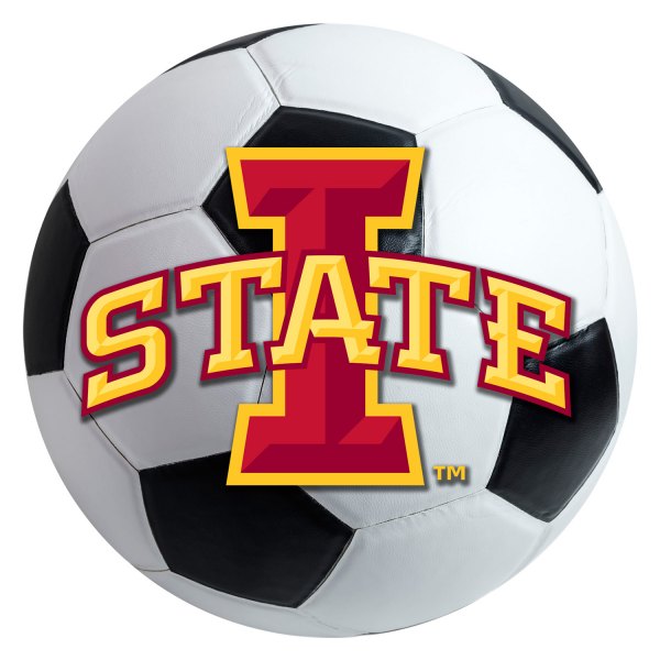 FanMats® - Iowa State University 27" Dia Nylon Face Soccer Ball Floor Mat with "I State" Logo