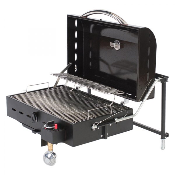 Faulkner® - Deluxe Black Gas Grill with LP Bottle Adapter