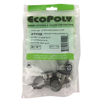 Flair-It® - 3/4" PEX Hose Clamp 10 Pieces