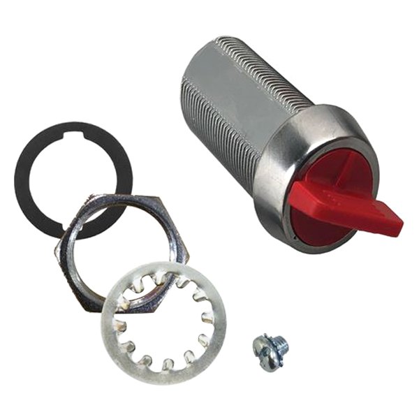 Global Link® - Key Ready Cam Lock with Red Thumb Turn Installed