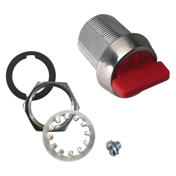 Global Link® - Key Ready Cam Lock with Red Thumb Turn Installed