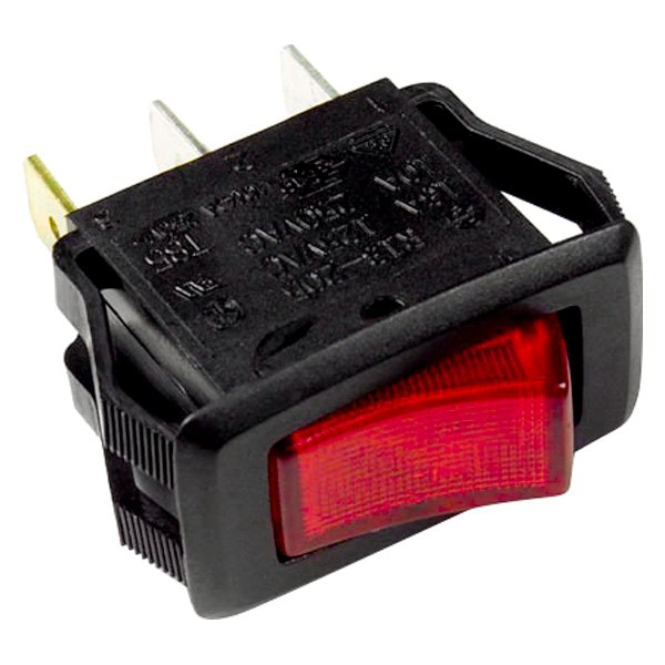 Grote® - SPST On/Off Black Illuminated Rocker Switch