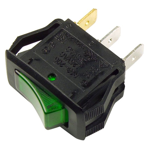 Grote® - SPST On/Off Black Illuminated Rocker Switch