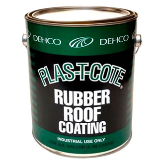 Heng's® - Plas-T-Cote™ 128 oz. Fibered EPDM Rubber White Instant Roof Coating