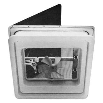 Heng's® - 14" x 14" Plastic Base Roof Vent with White Manual Lid & Fan