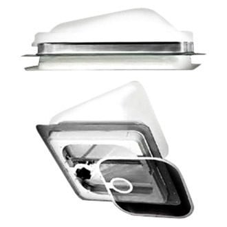 Heng's® - 14" x 14" Powder Coated Metal Base Roof Vent with White Manual Lid