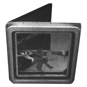 Heng's® - 14" x 14" Powder Coated Metal Base UV Resistant Roof Vent with White Manual Lid & Fan