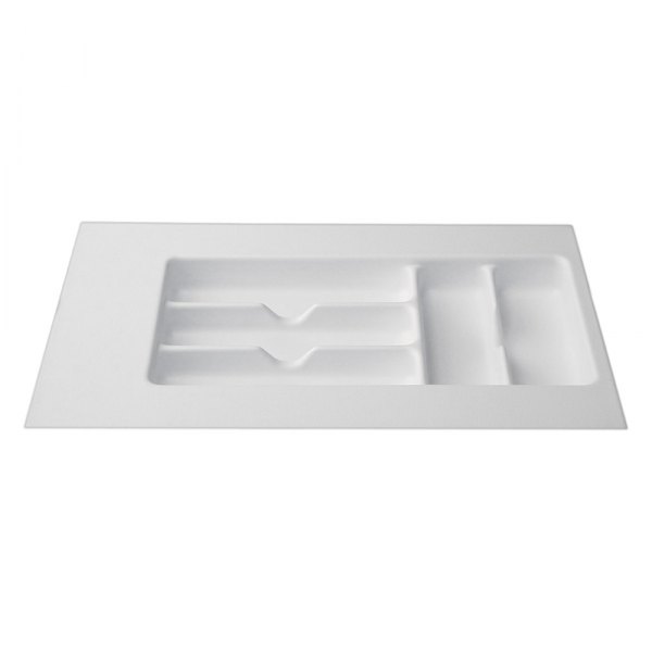Icon Technologies® - White Plastic Cutlery Tray with Compartments