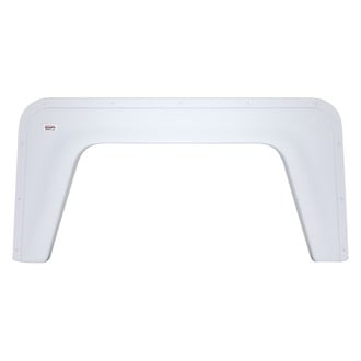 Icon Technologies® 00404 - FS377 38-1/2"L x 18"H (13-3/8" Arch Heigh) Polar White Single Axle Fender Skirt