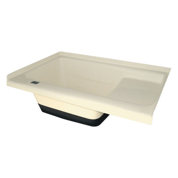 Icon Technologies® - Colonial White Sit in Step Tub with Left Hand Drain