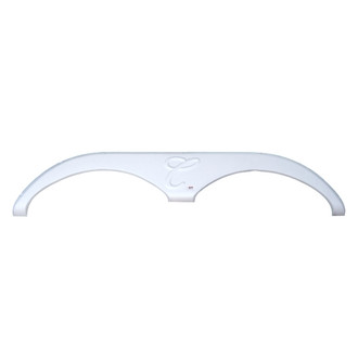 Icon Technologies® 01655 - FS785 68-3/8"L x 13-7/8"H (9-1/4" Arch Heigh) Polar White Tandem Fender Skirt for Forest River Cardinal Model