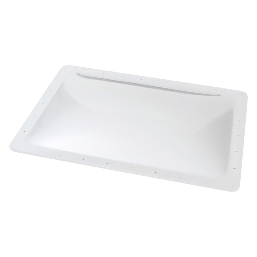 thumbnail interactive-video image 1 of White Plastic RV Skylight Cover – 17.8" X 25" X 4.5" Exterior Camper Skylight 1 of 2
