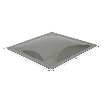 Icon Technologies® - 34"W x 34"L Smoke Square Outer Skylight
