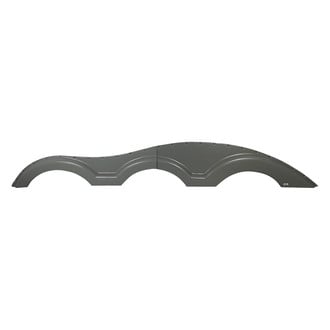 Icon Technologies® - FS1000 LH 108-1/8"L x 15-1/4"H (5-5/8" Arch Heigh) Black Triple Axle Fender Skirt for Keystone Raptor Model