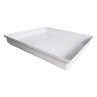 Icon Technologies® - Polar White Plastic Rectangular Shower Pan (32.1"L x 30.1"W)