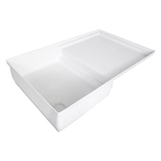 Icon Technologies® - Polar White Rectangular Combo Shower Pan (35"L x 21"W)