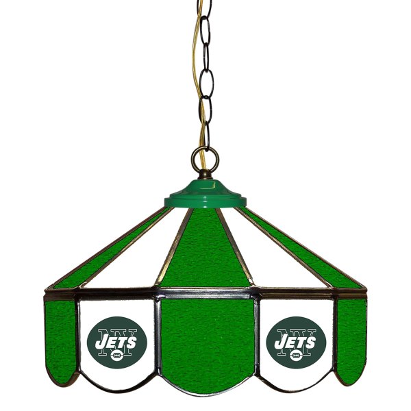 Imperial International® - NFL 14" Glass Pub Lamp with New York Jets Logo