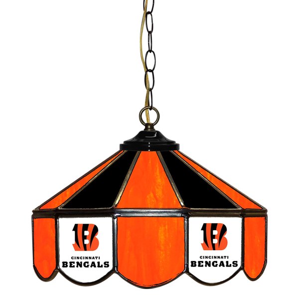 Imperial International® - NFL 14" Glass Pub Lamp with Cincinnati Bengals Logo