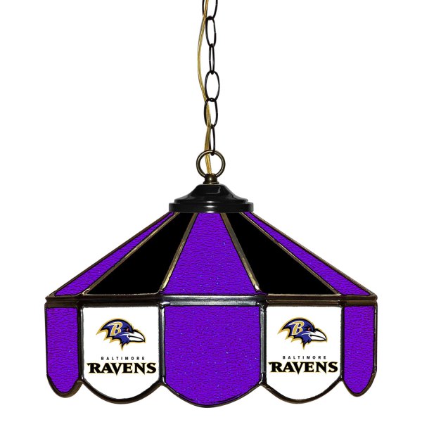 Imperial International® - NFL 14" Glass Pub Lamp with Baltimore Ravens Logo