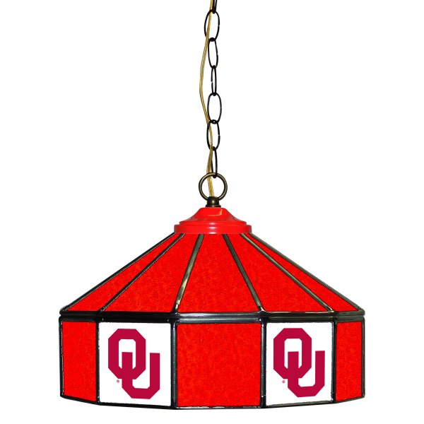 Imperial International® - Collegiate 14" Glass Pub Lamp with University of Oklahoma Logo