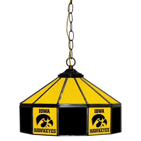 Imperial International® - Collegiate 14" Glass Pub Lamp with University of Iowa Logo