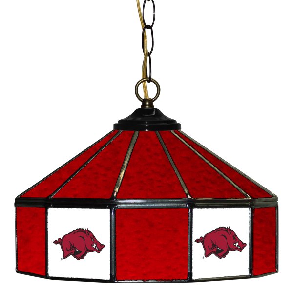 Imperial International® - Collegiate 14" Glass Pub Lamp with University of Arkansas Logo