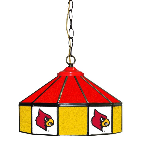Imperial International® - Collegiate 14" Glass Pub Lamp with University of Louisville Logo