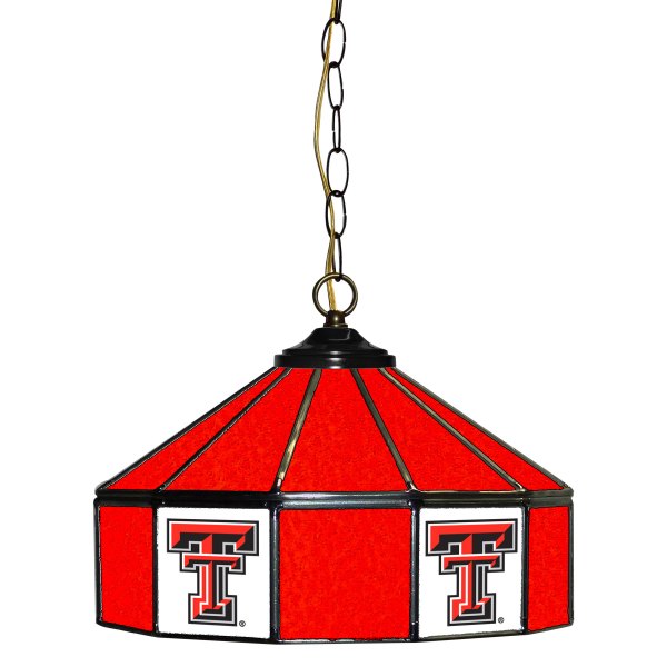 Imperial International® - Collegiate 14" Glass Pub Lamp with Texas Tech University Logo