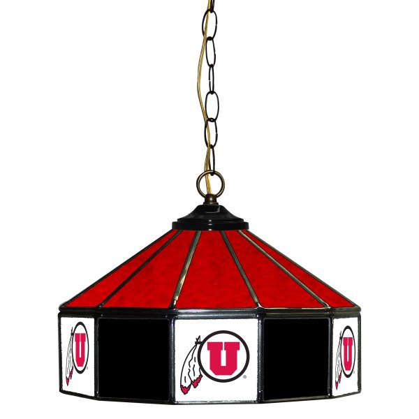 Imperial International® - Collegiate 14" Glass Pub Lamp with University of Utah Logo