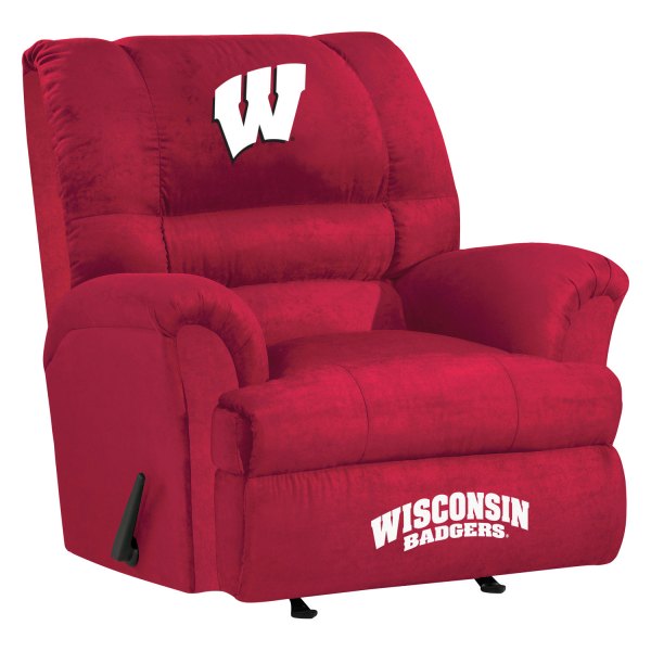 Imperial International® - Collegiate Big Daddy Microfiber Recliner with University of Wisconsin Logo