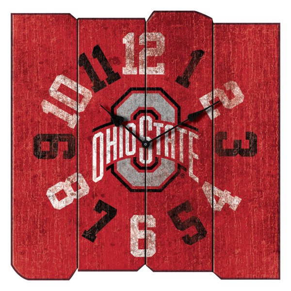 Imperial International® - Collegiate Vintage Square Clock with Ohio State Buckeyes Logo