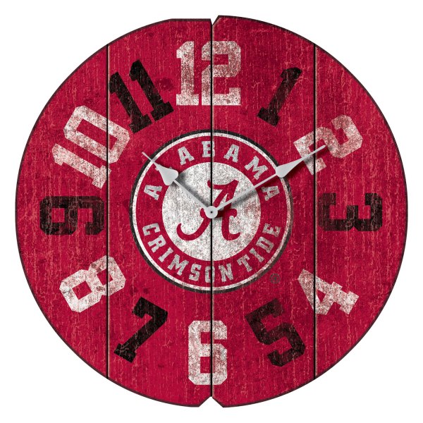 Imperial International® - Collegiate Vintage Round Clock with University of Alabama Logo