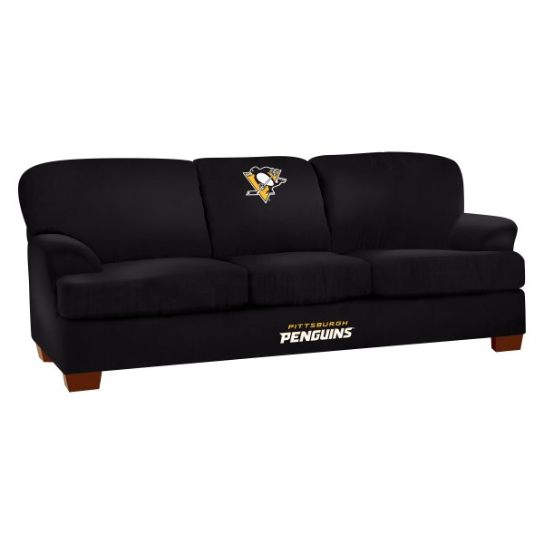 Imperial International® - NHL First Team Microfiber Sofa with Pittsburgh Penguins Logo