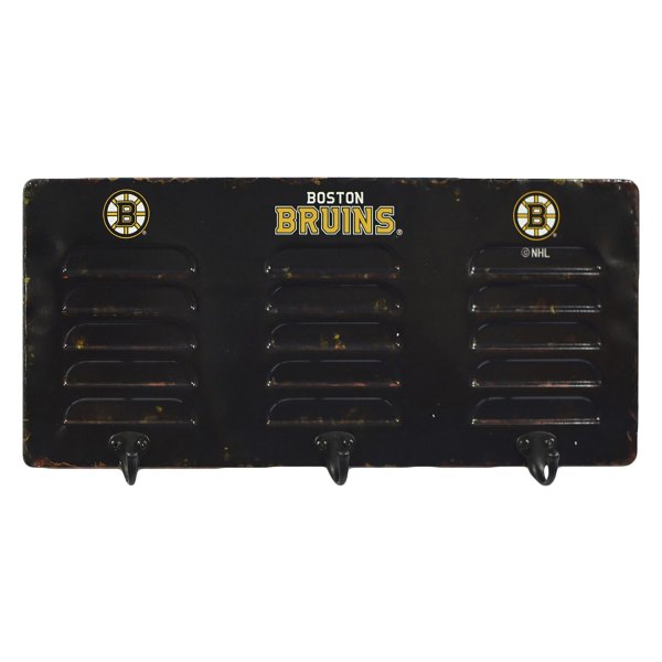 Imperial International® - NHL 3 Hook Metal Locker Coat Rack with Boston Bruins Logo