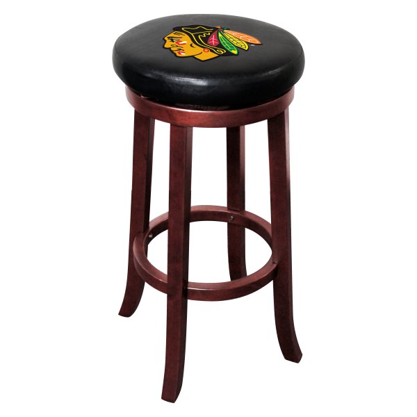 Imperial International® - NHL Wooden Bar Stool with Chicago Blackhawks Logo