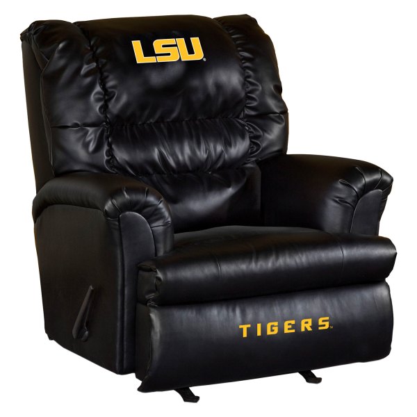 Imperial International® - Collegiate Big Daddy Leather Recliner with Louisiana State University Logo