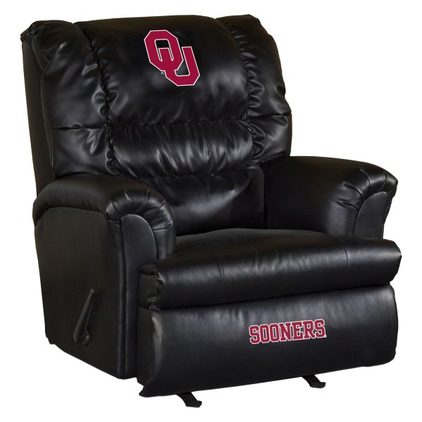 Imperial International® - Collegiate Big Daddy Leather Recliner with University of Oklahoma Logo