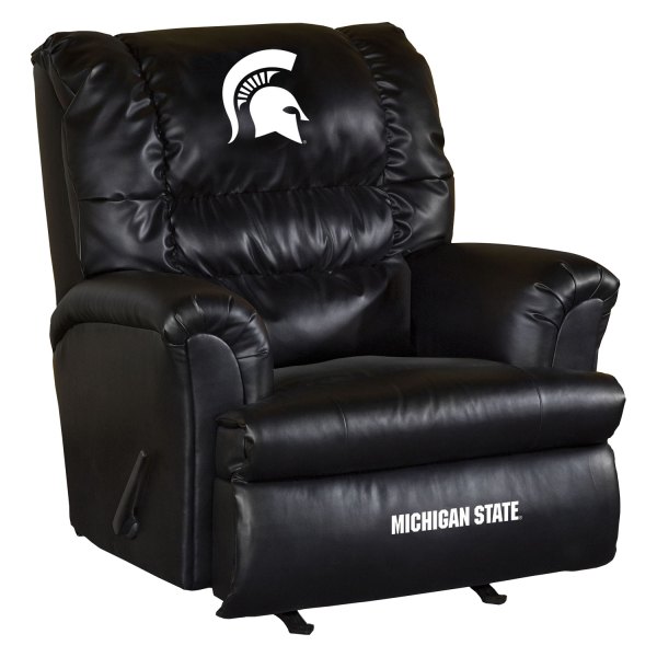 Imperial International® - Collegiate Big Daddy Leather Recliner with Michigan State University Logo