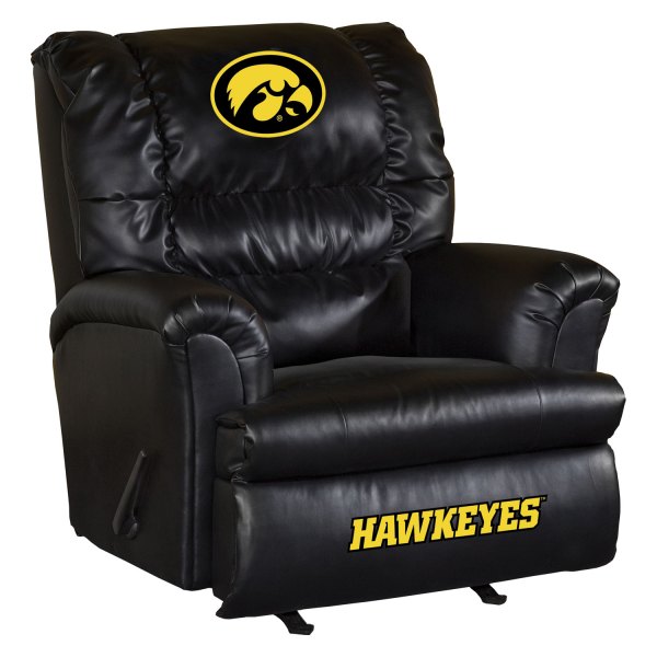 Imperial International® - Collegiate Big Daddy Leather Recliner with University of Iowa Logo