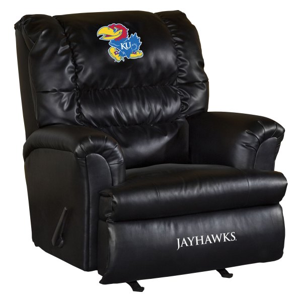 Imperial International® - Collegiate Big Daddy Leather Recliner with University of Kansas Logo