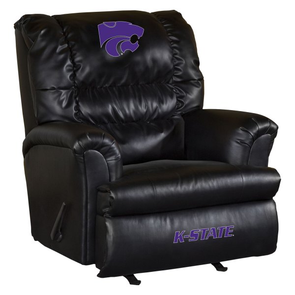 Imperial International® - Collegiate Big Daddy Leather Recliner with Kansas State University Logo